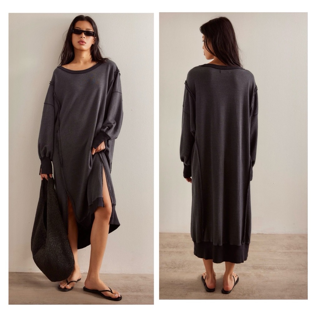 NEW Free People Camden Maxi Sweatshirt Dress